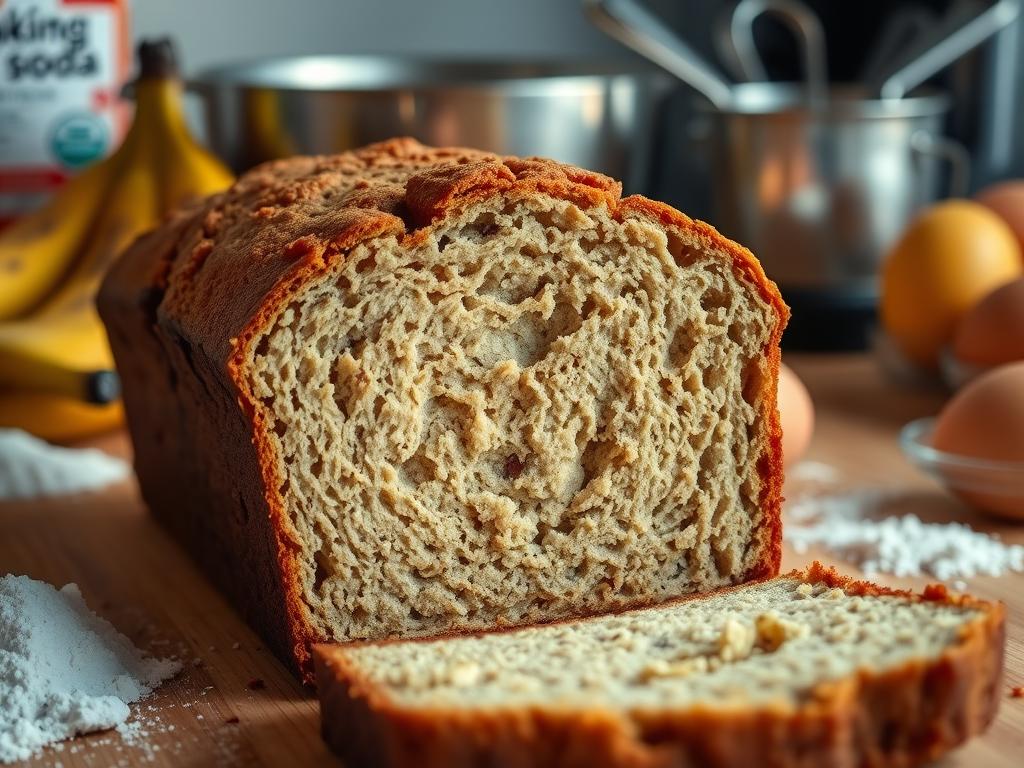 Why does my banana bread sink after baking?